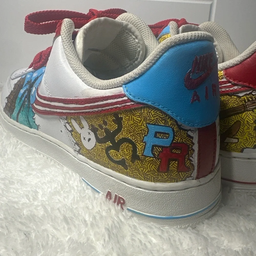 Nike Custom Air Force 1 '07  Puerto Rico Shoes